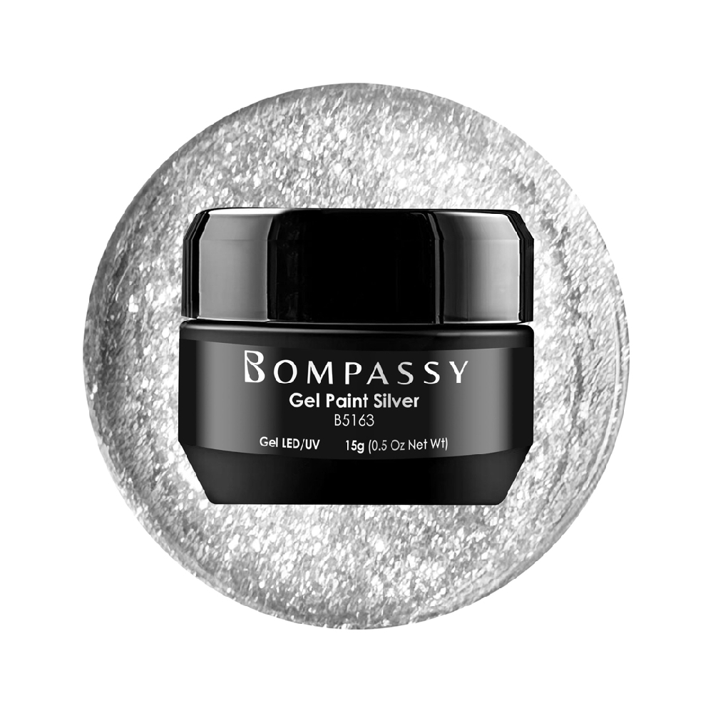 B05163 BOMPASSY GEL PAINT SILVER X 15 GR NUEVO