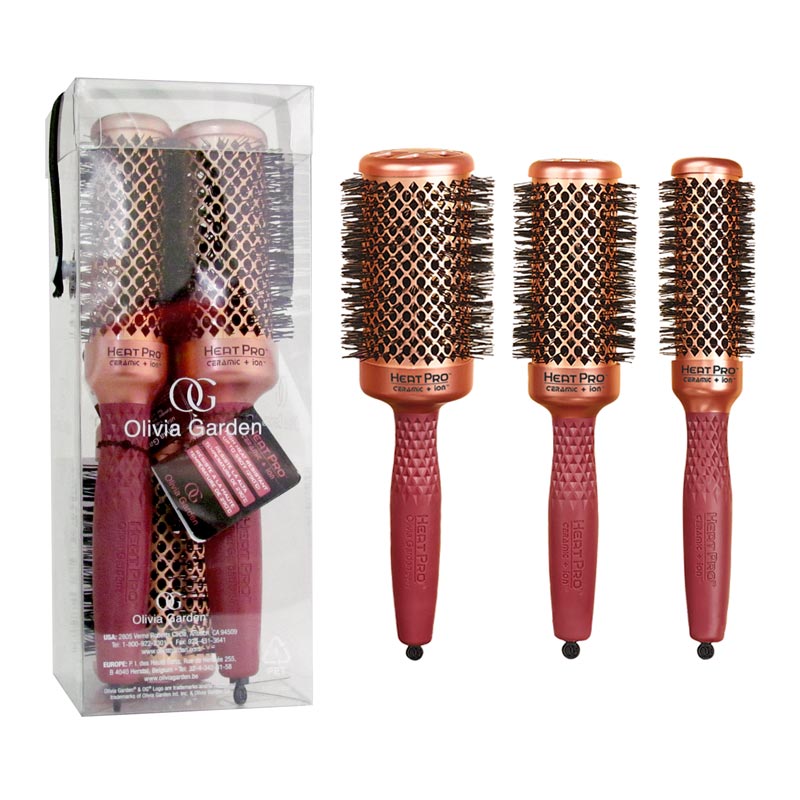 C71569 SET CEPILLOS CERAMIC ION X4 OLIVIA GARDEN