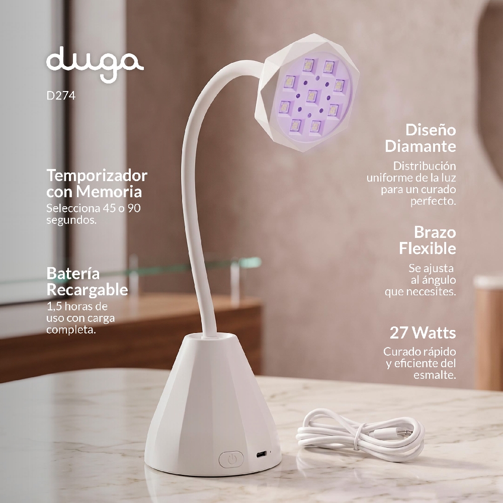 LAMPARA SOFT GEL DUGA | Vista 2