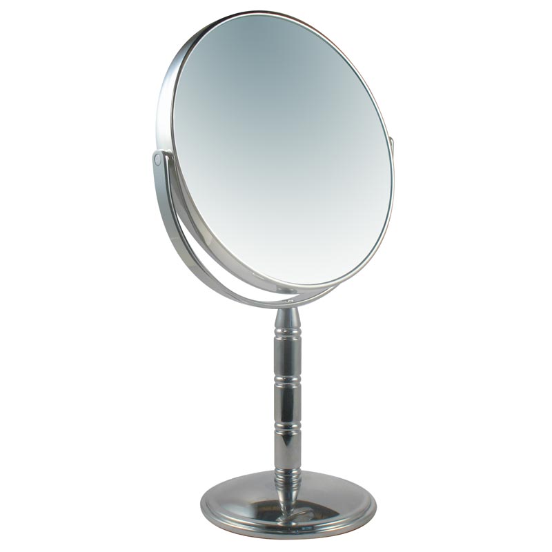 E00115 ESPEJO DE METAL C/PIE REDONDO 7X