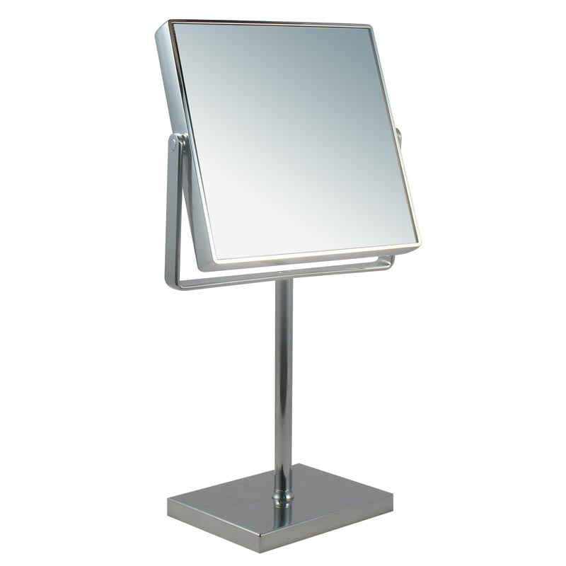 E00117 ESPEJO DE METAL C/PIE CUADRADO 5X