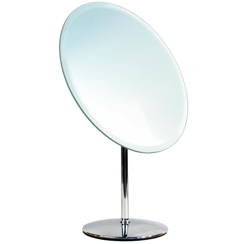 E00349 ESPEJO METAL RED 25 CM C/ PIE