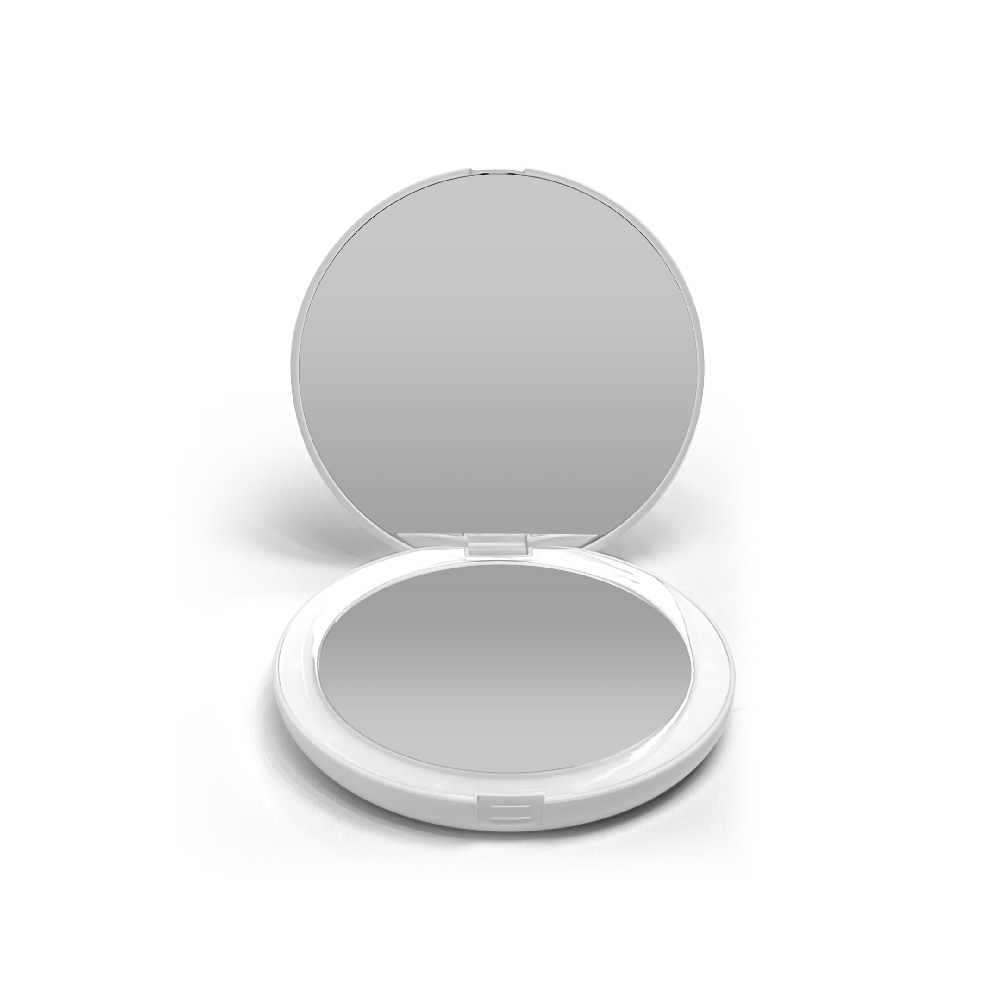 ESPEJO CARTERA LED 5X GRANDE BLANCO/NEGRO | Vista 2