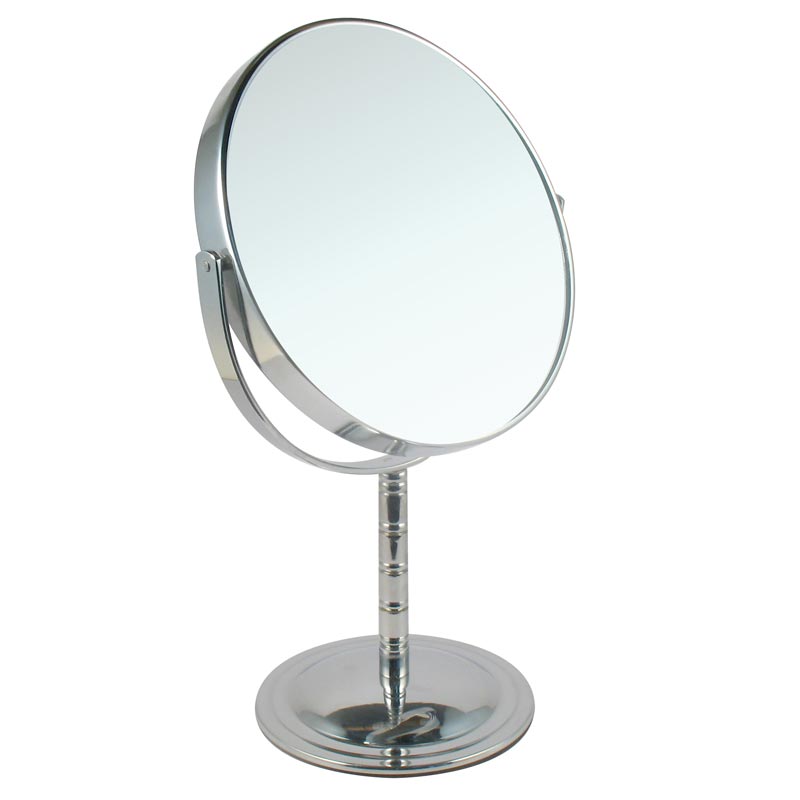E01208 ESPEJO METAL  17CM 7X C/PIE