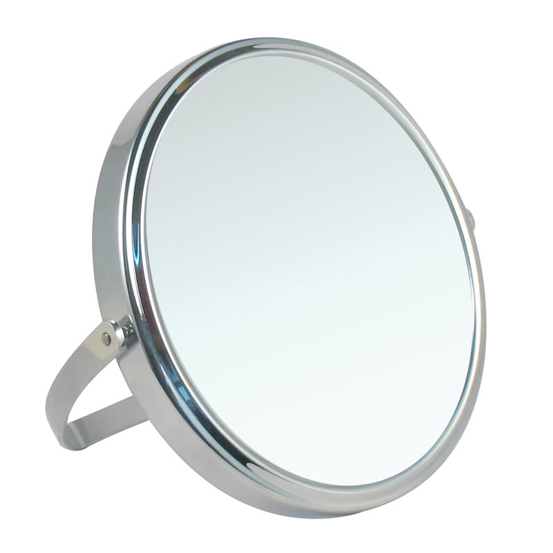 E01590 ESPEJO METAL 17CM 7X C/APOYO