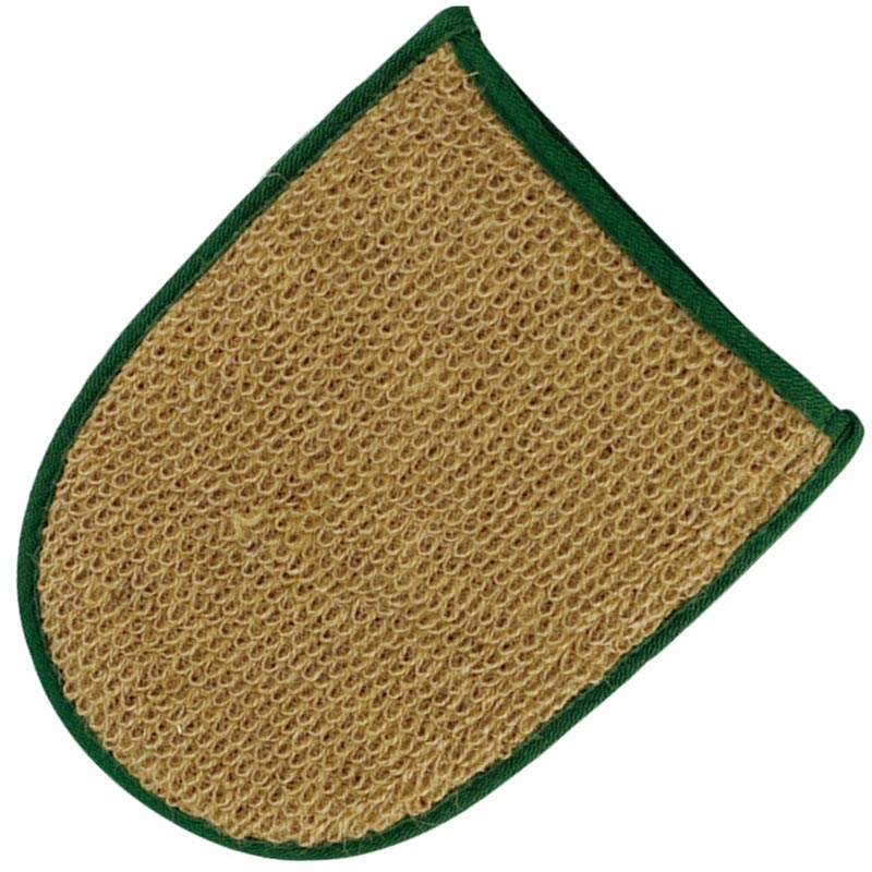 E02421 MANOPLA RAMIO Y TOALLA C/BORDE VERDE