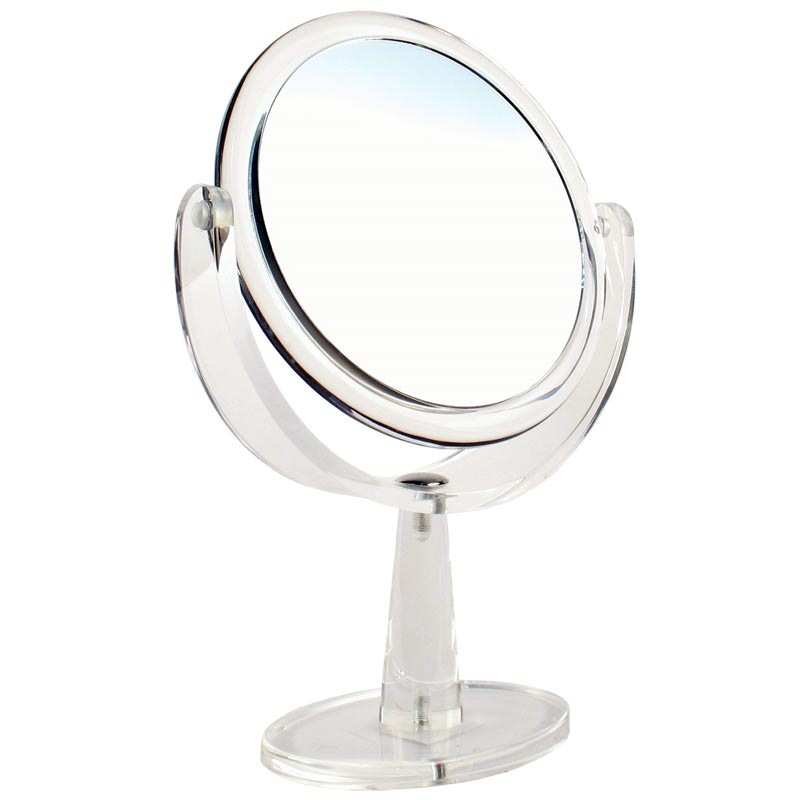 E07001 ESPEJO ACRILICO 15CM 7 X C/PIE