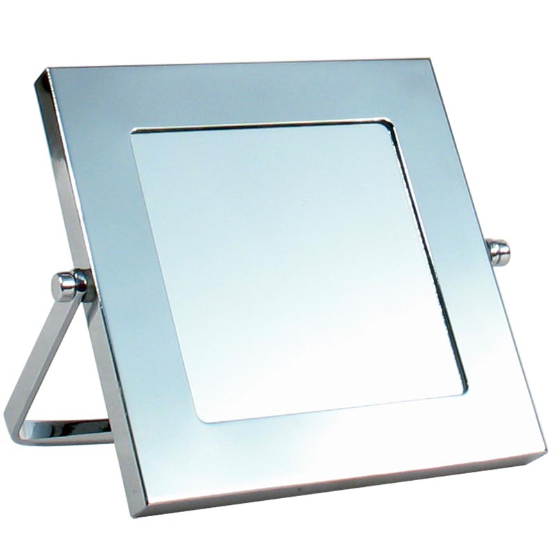 E07003 ESPEJO METAL CUAD C/APOYO