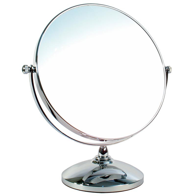 E07008 ESPEJO METAL 25CM 5X RED C/PIE