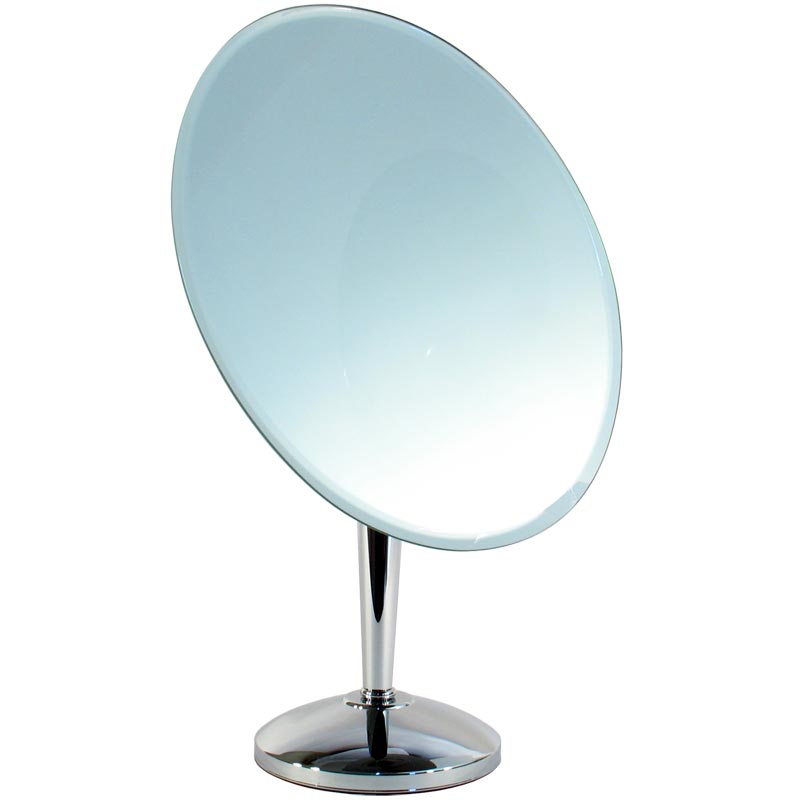 E07010 ESPEJO METAL OVALADO C/PIE 27MM