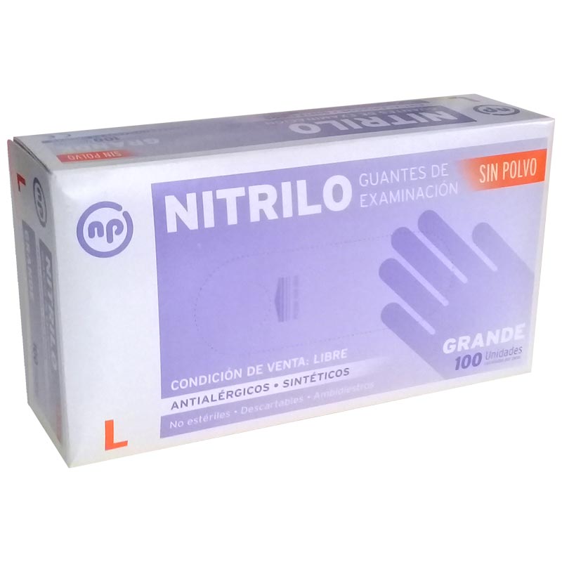 G00602 GUANTES NITRILO COLOR X100 LARGE