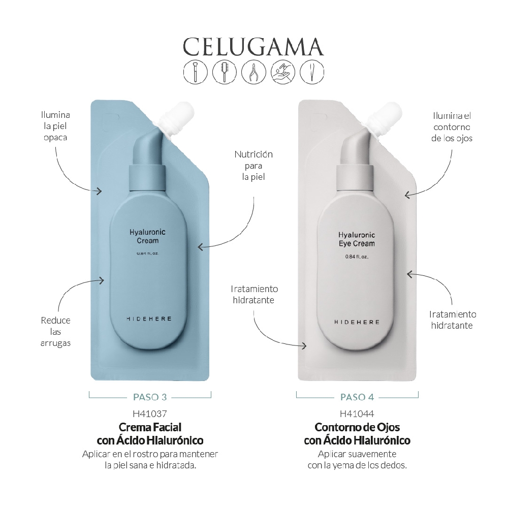 EXHIBIDOR RUTINA BASICA HIDEHERE x30 + 6 prob | Vista 3