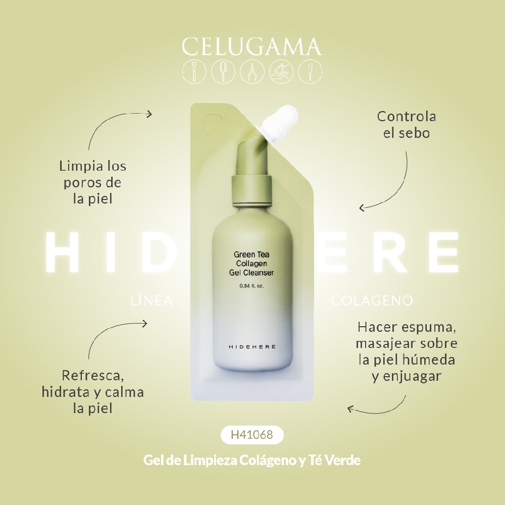 Gel de Limpieza Colágeno y Té Verde HIDEHERE 25ml | Vista 2
