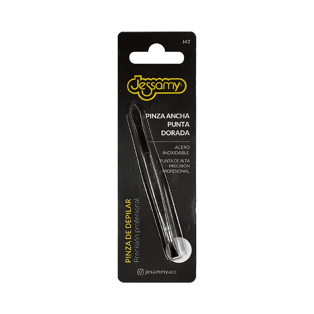 PINZA ANCHA PTA DORADA ACERO INOXIDABLE | Vista 2