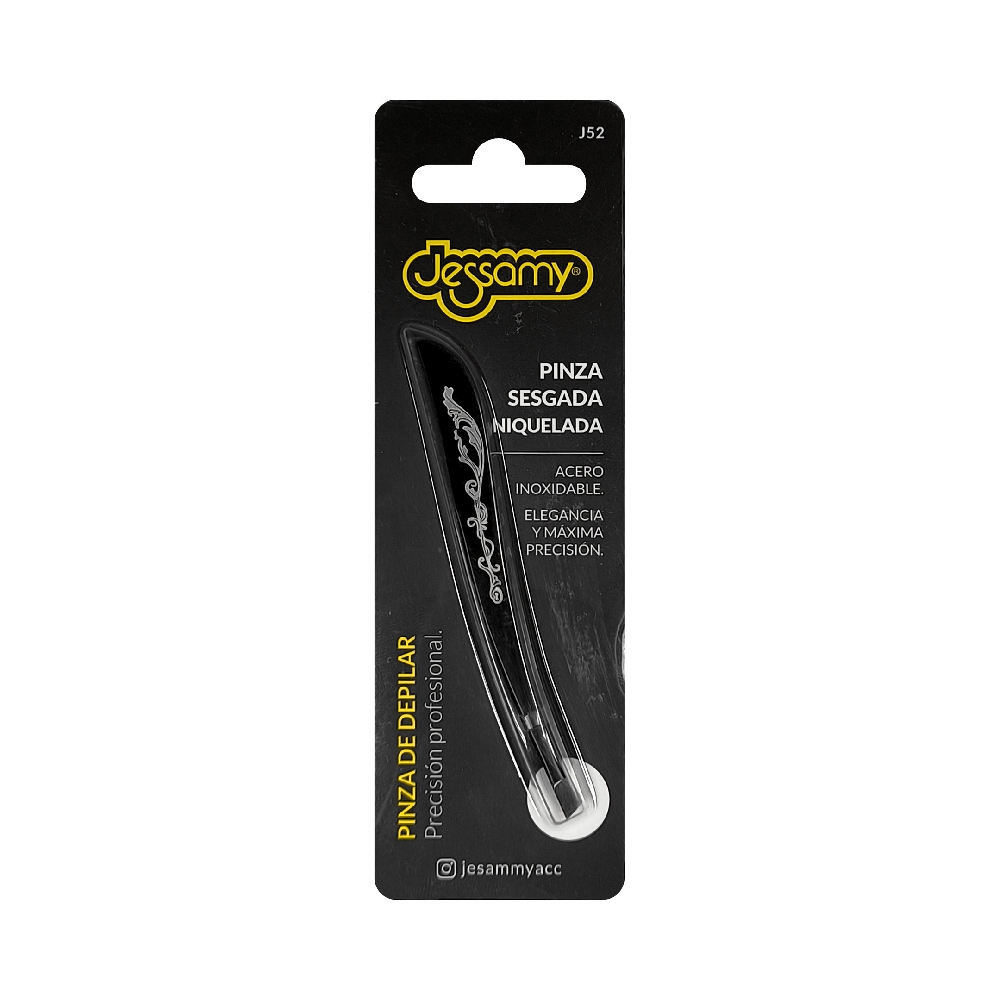 PINZA SESG NEGRA DECORADA ACERO INOXIDABLE | Vista 2