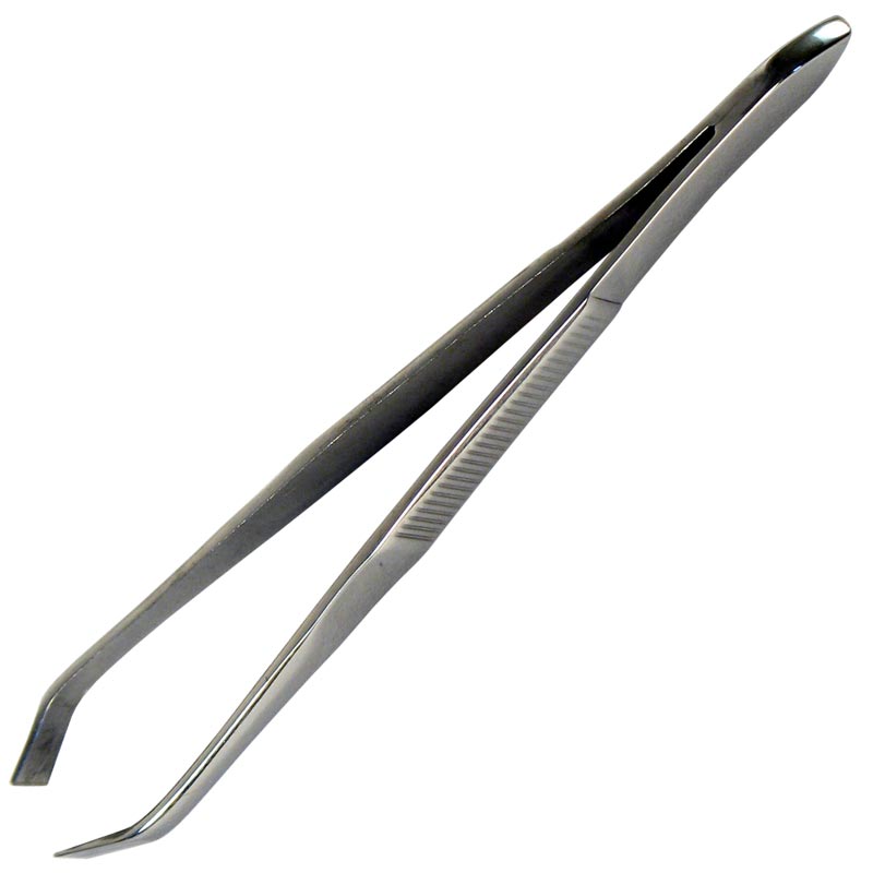 J00055 PINZA C/HOYO TENAZA NIQUELADA ACERO INOXIDABLE