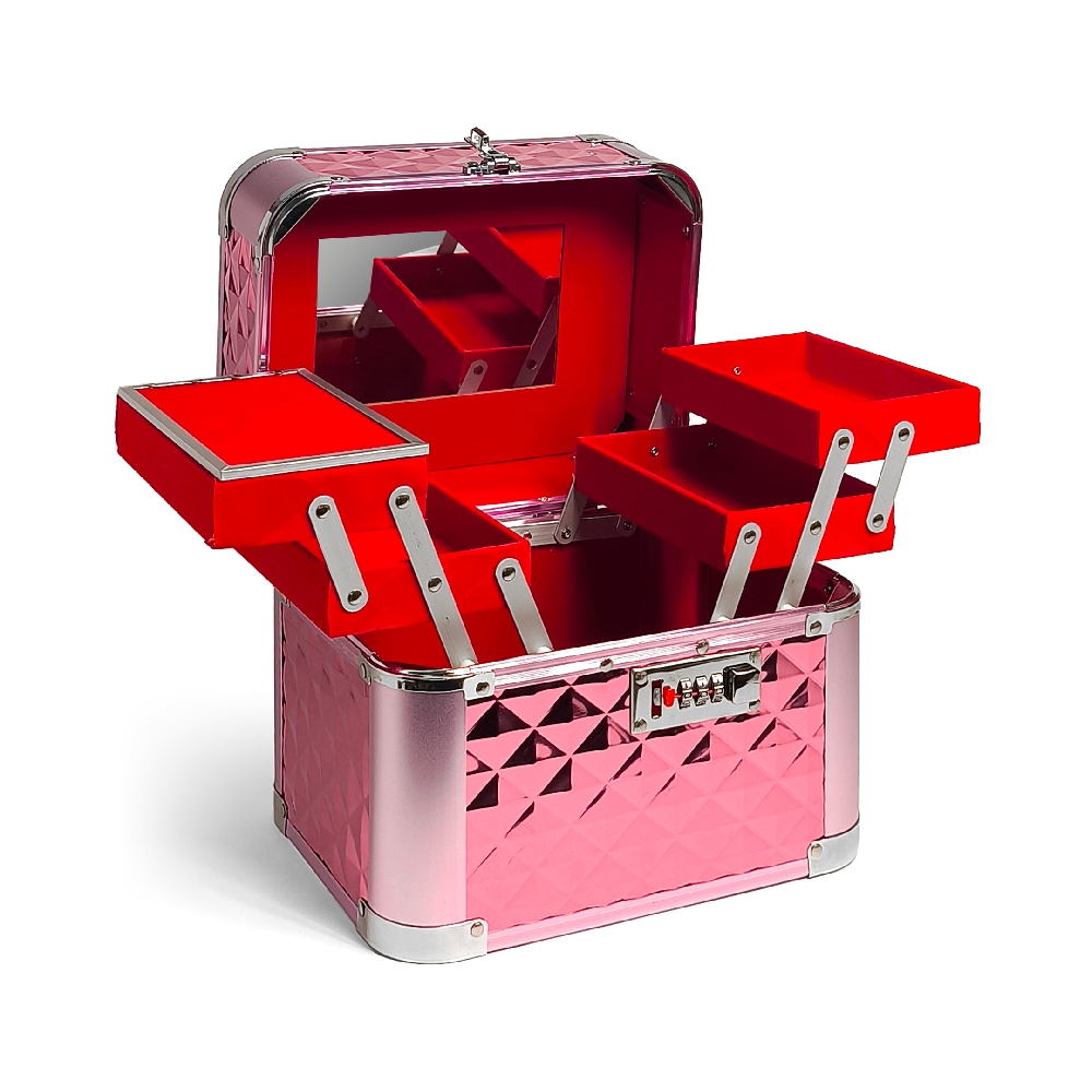 Maletín Organizer Pro 4 Bandejas Cerradura Espejo | Vista 2