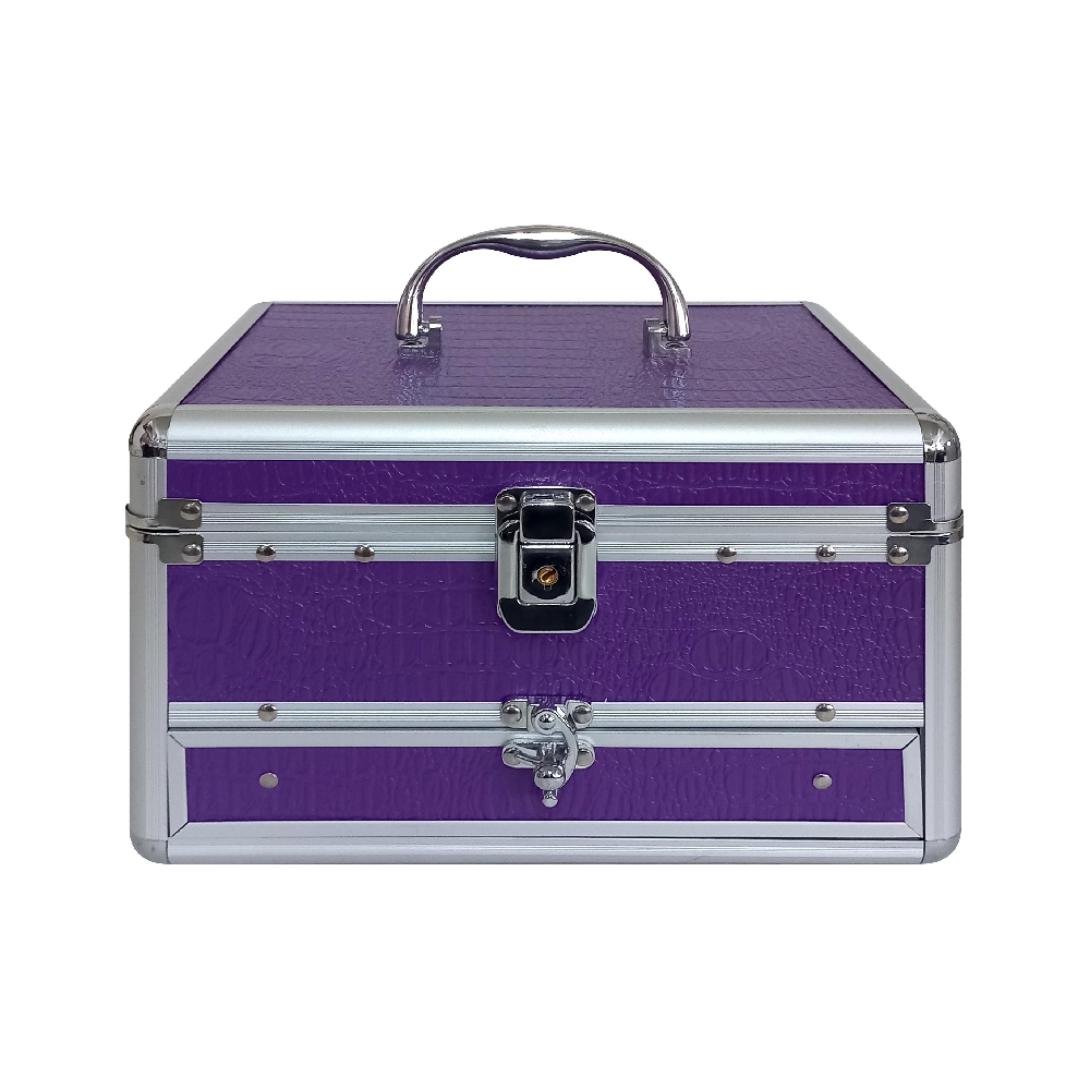 M03101 Maletin aluminio color con caj&oacute;n (2 bandejas)