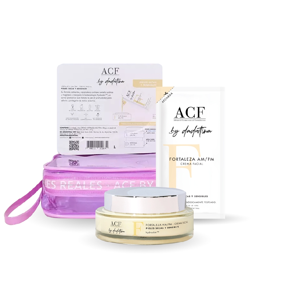 M21267 SET CREMA FORTALEZA + RECARGA + PORTACOSM