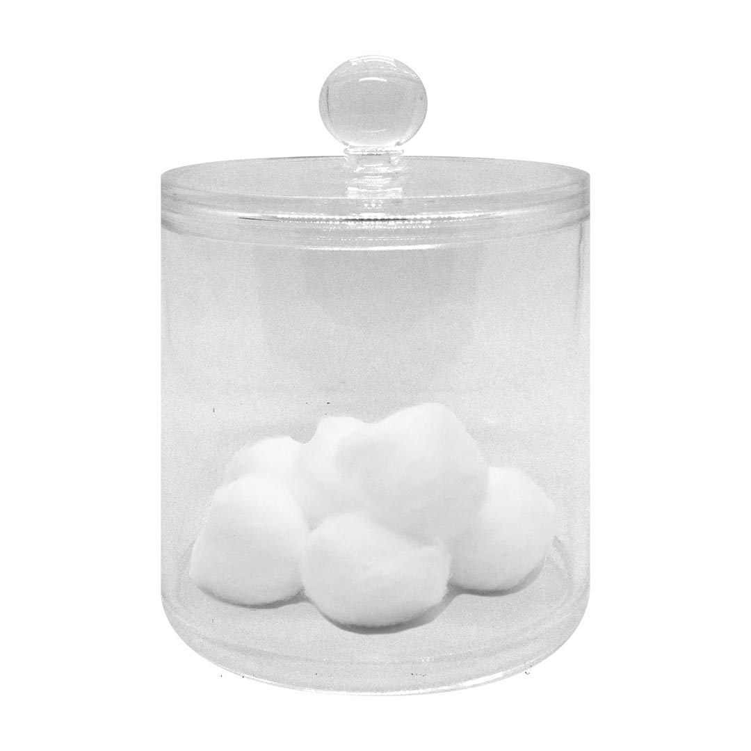 O01510 VASO CORTO DE ACRILICO C/TAPA