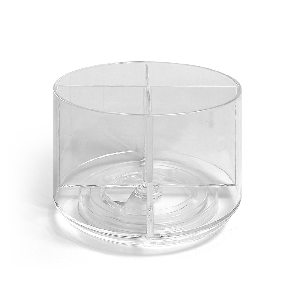 O01521 ORGANIZADOR GIRATORIO ACRILICO CIRCULAR 15.3X10CM