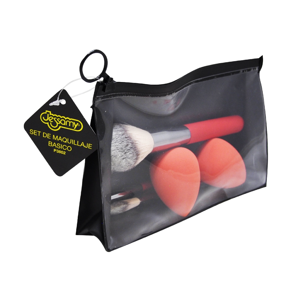 SET MAQUILLAJE BASICO ROJO (3 BROCHAS + 2 CISNES) | Vista 2