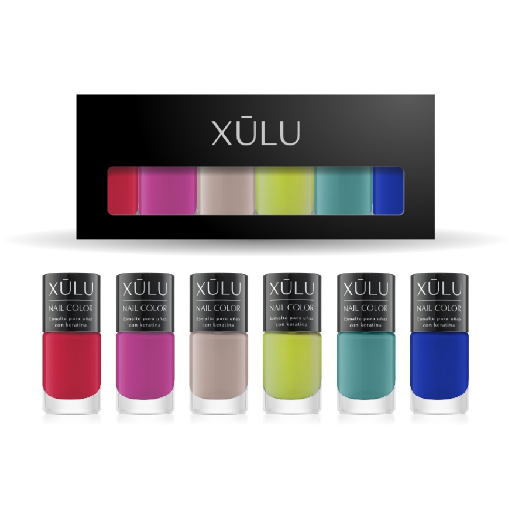 Z81012 X&Uacute;LU PACK x6 ESMALTES NAIL COLOR TRAVELERS (6x5)