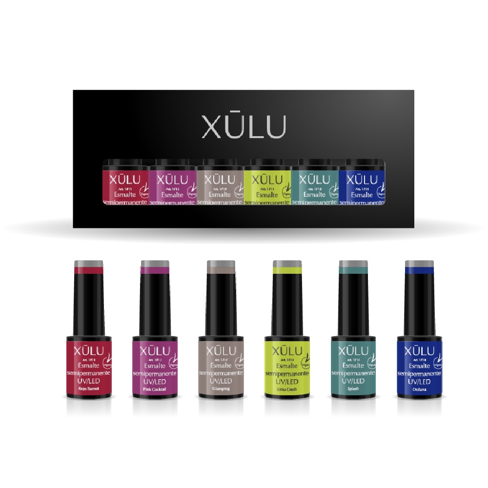 Z10016 X&Uacute;LU PACK X 6 ESMALTE UV TRAVELERS