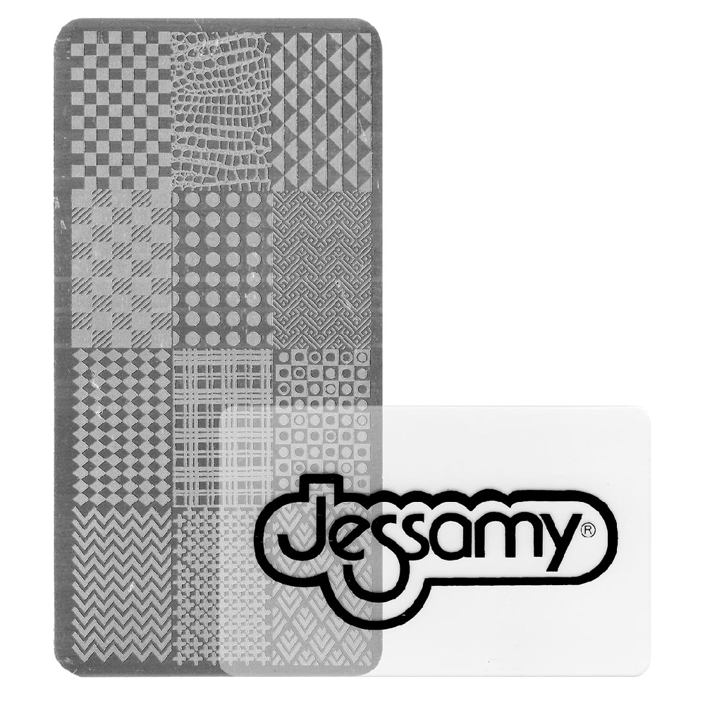 U00077 STAMPING PLATE + SCRAPER NAIL ART.