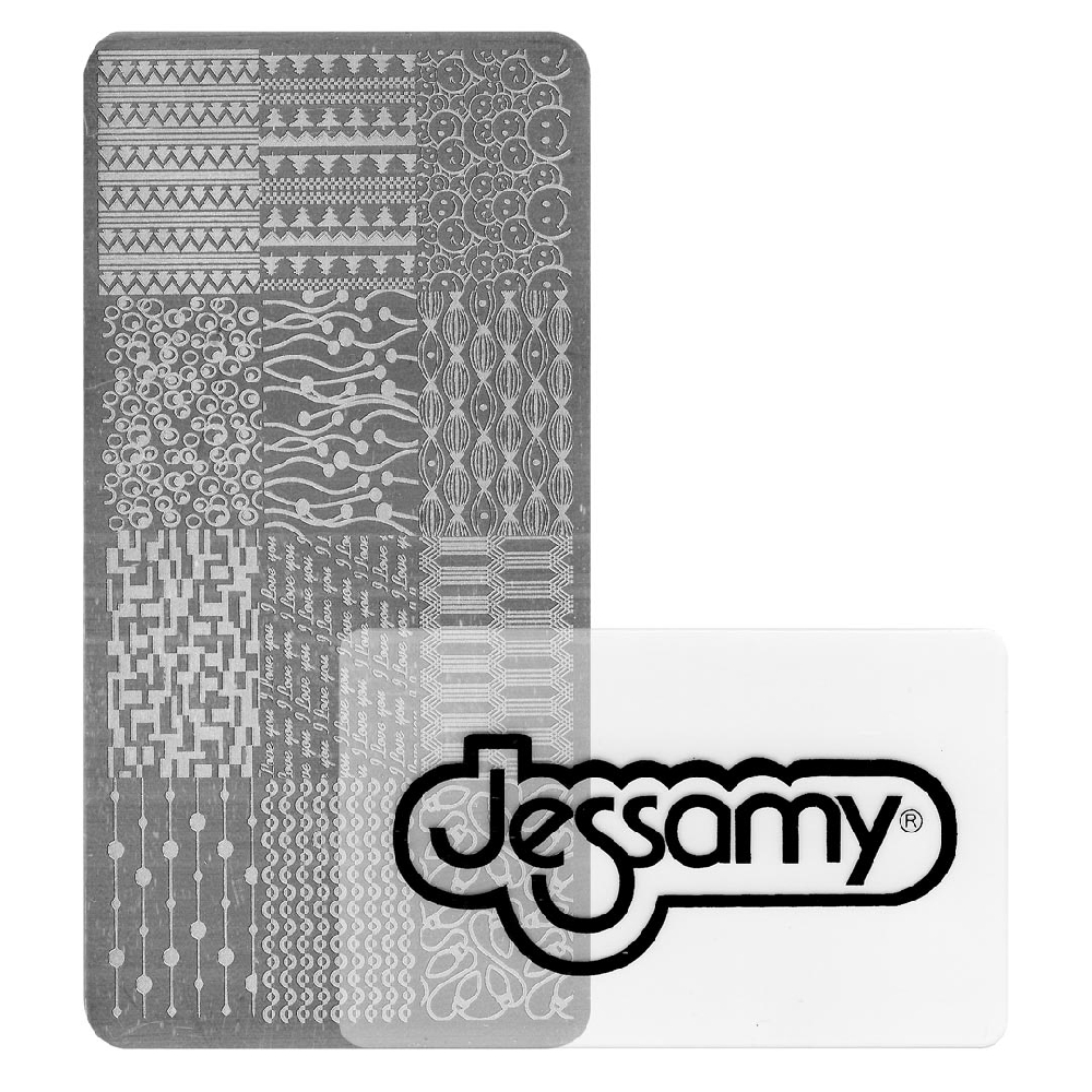 U00077 STAMPING PLATE + SCRAPER NAIL ART.