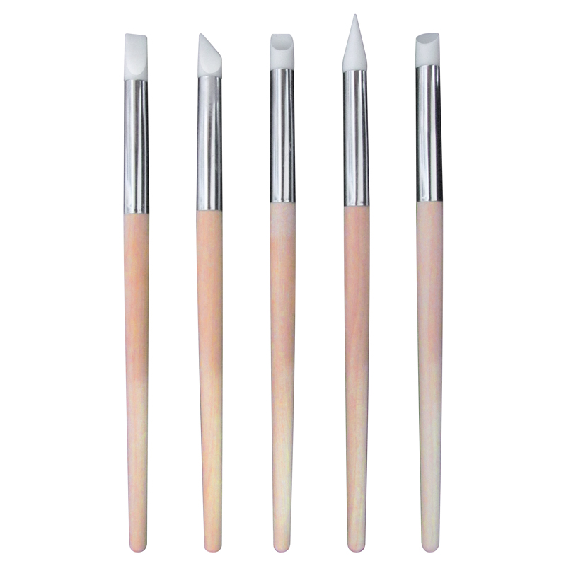 U00102 SET DE PINCELES SILICONA X 5 PARA U&Ntilde;AS