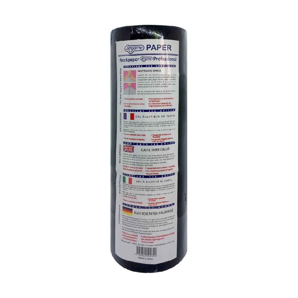 PAPEL CUELLO CREPPE NEGRO X 5 ROLLOS | Vista 3