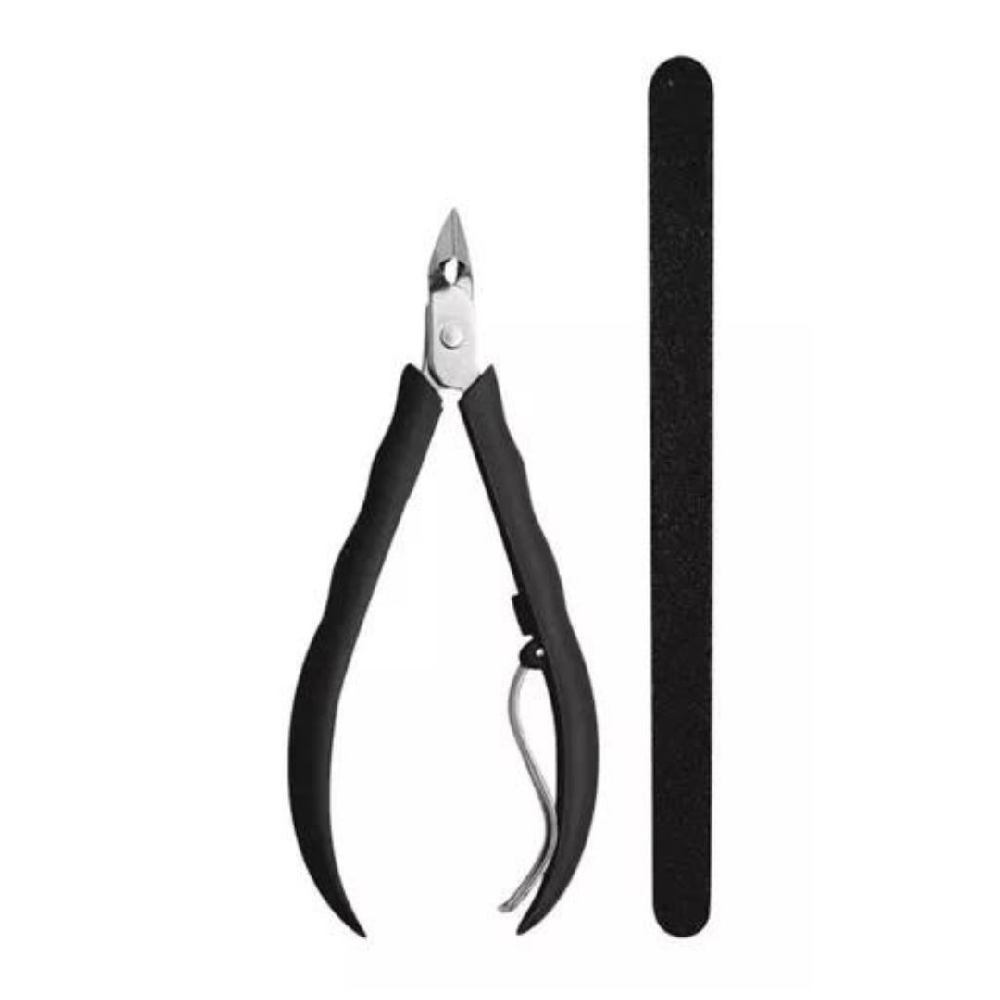 W00748 MUNDIAL KIT MANICURE NEGRO 2 PIEZAS