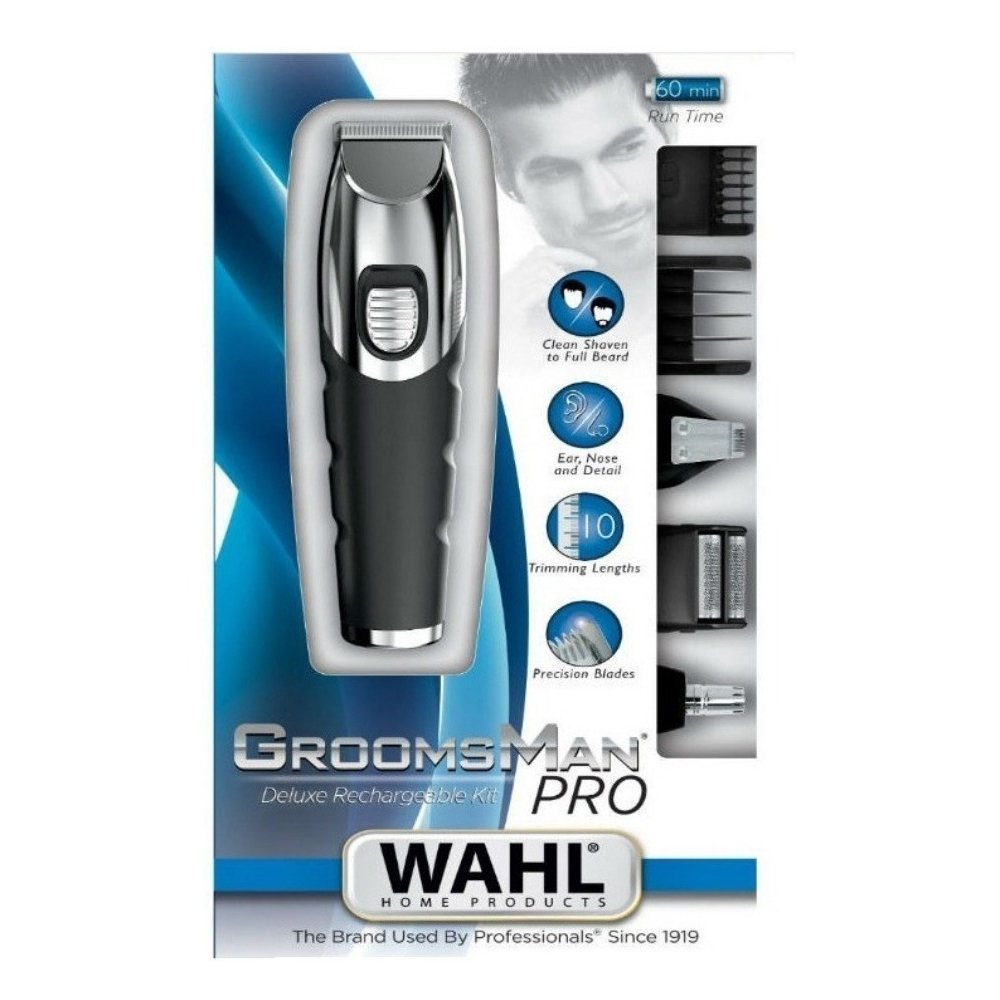 W09893 WAHL GROOMSMAN PRO RECARGABLE 4 CABEZALES