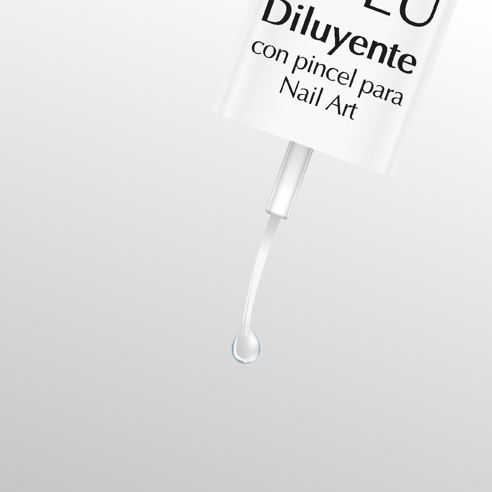DILUYENTE C/ PINCEL PARA NAIL ART (6ml) | Vista 4