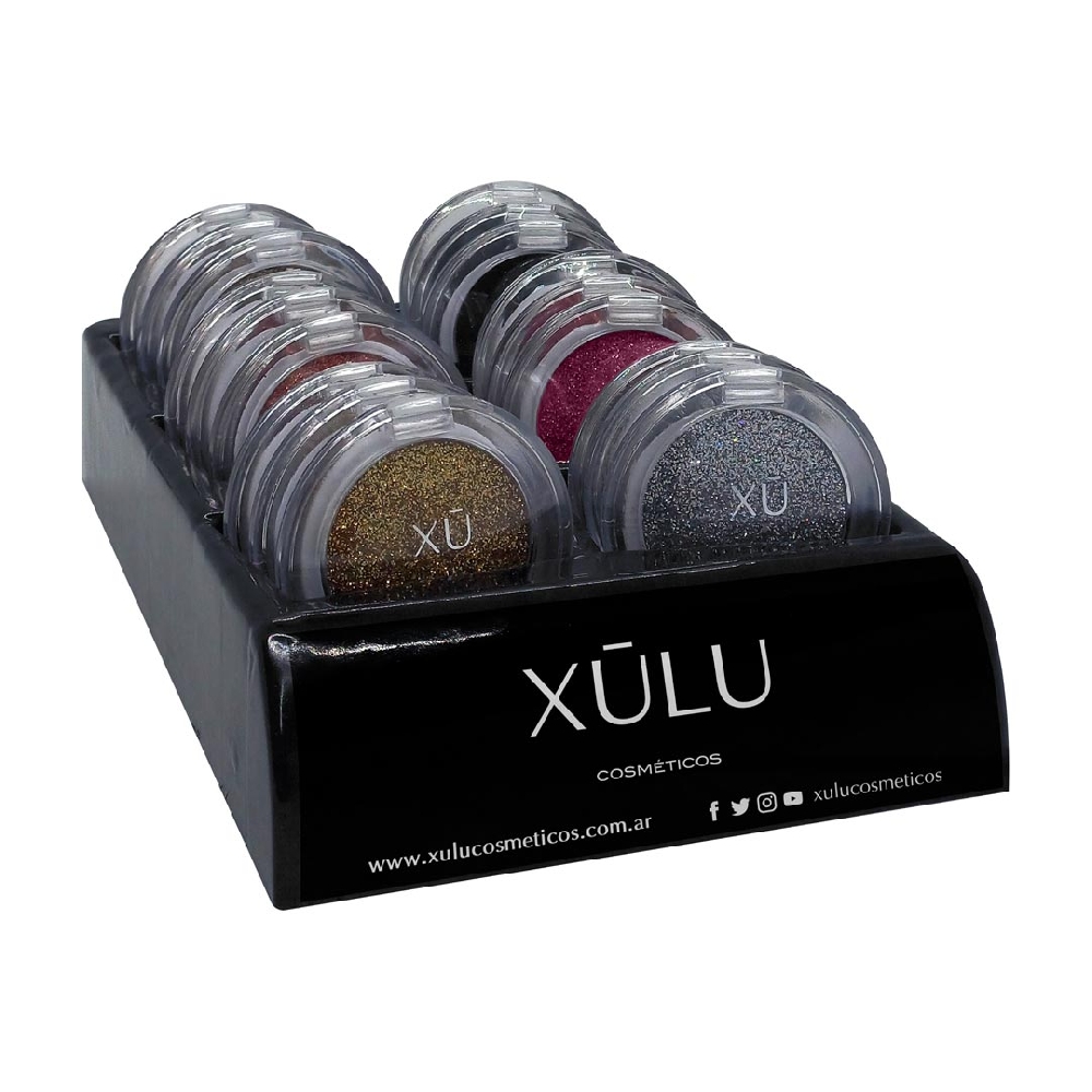 Z08191 BANDEJA COMPACT GLITTER IND X 18 unid