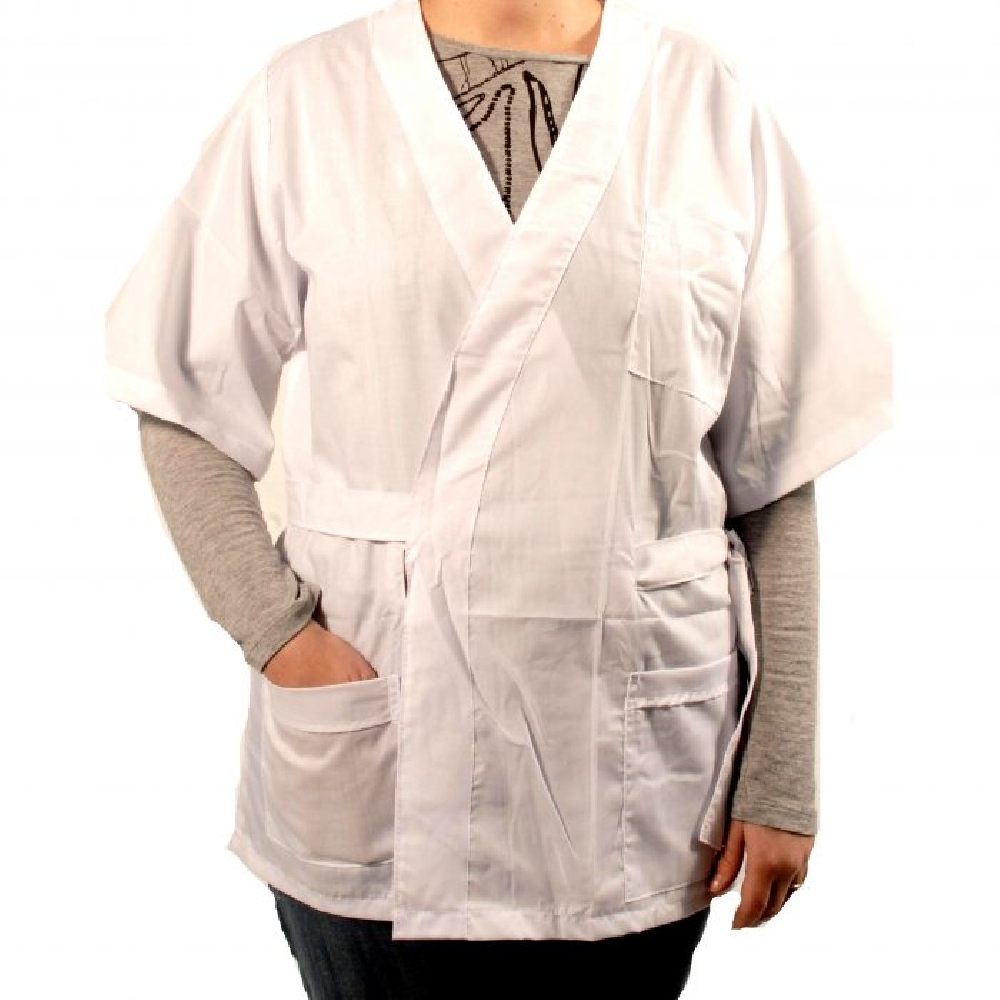 P00053 CHAQUETA TELA CRUZADA (BLANCO)